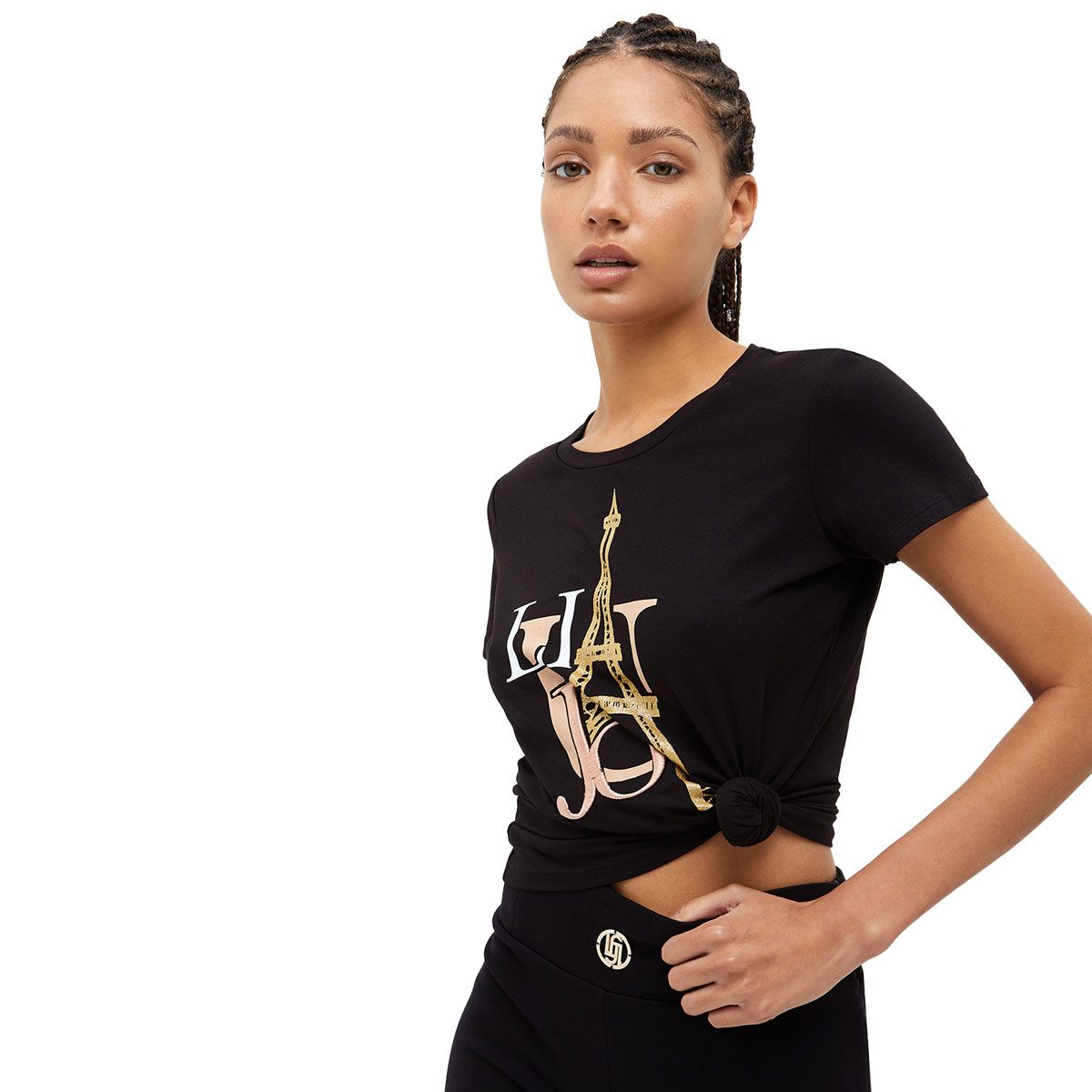 LTB Yofeli T-Shirt Donna Taglio Extra Corto - Scollo Rotondo, Maniche Larghe, Perfetta Per L'Estate