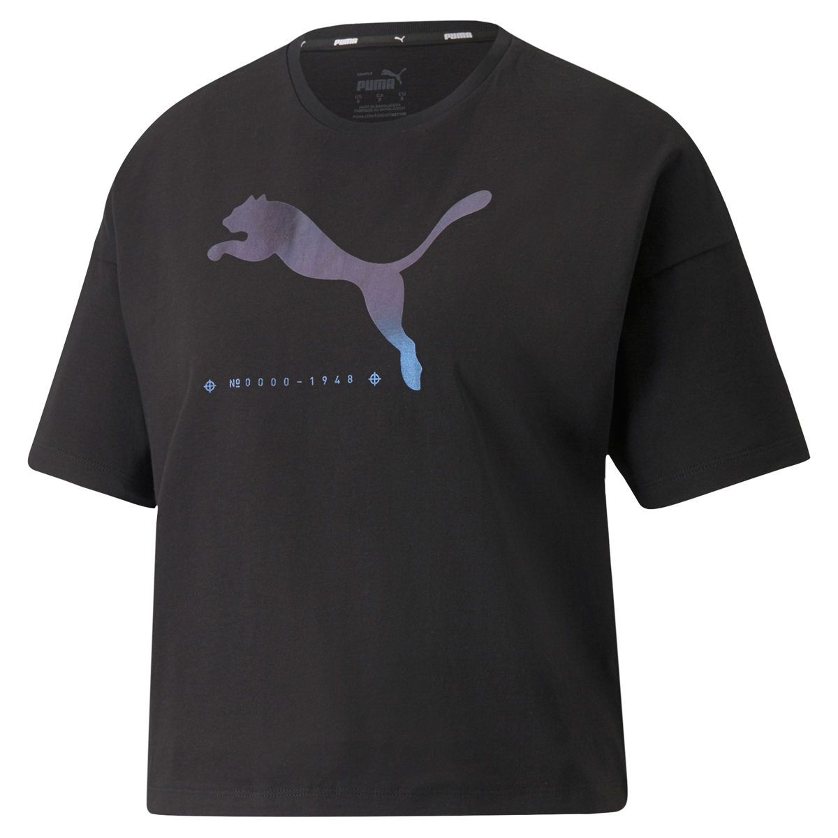 T shirt puma donna nero sales