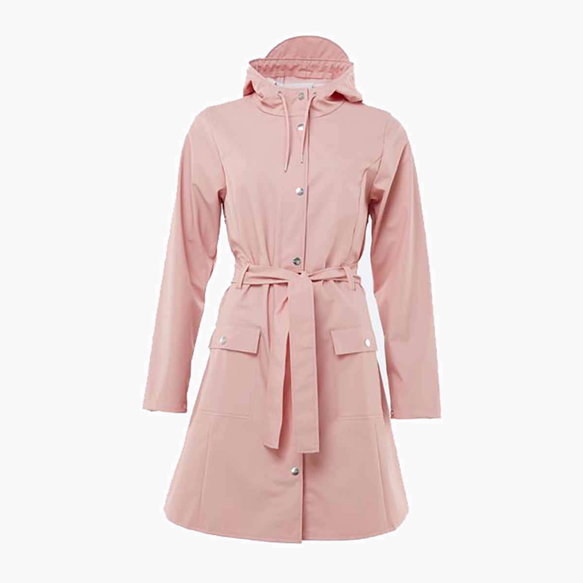 Giacca Trench Rains Cappuccio Curve Donna Rosa