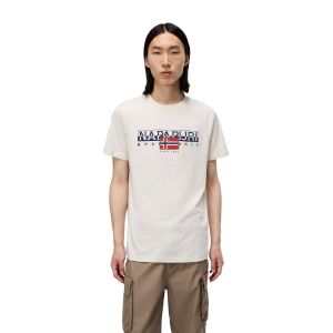 Napapijri T-Shirt Donna Spors – Girocollo, Maniche Corte, Cotone, Con Bandiera Norvegese