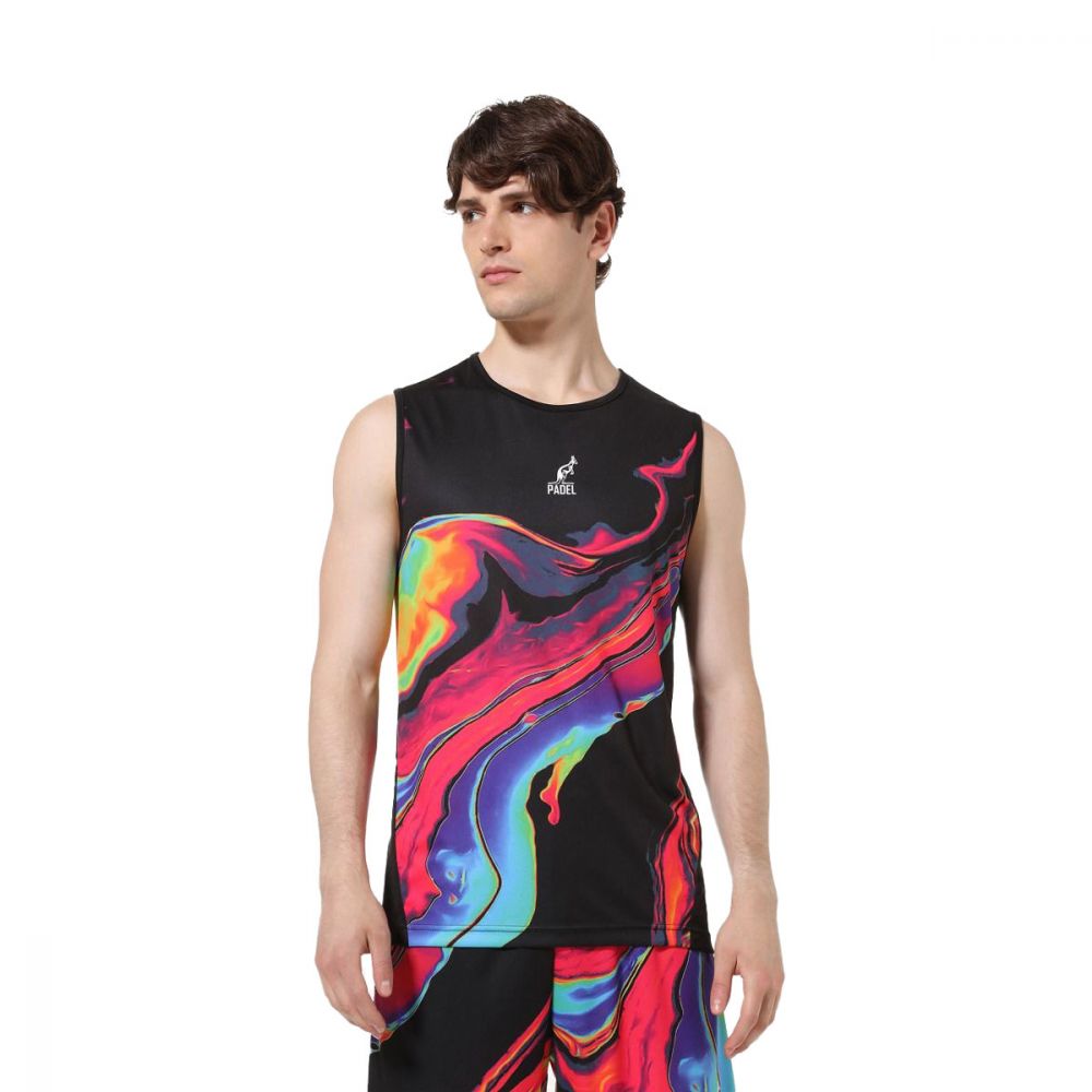 Asylvain Canotta Unisex Con Stampa 3D Colorata - Senza Maniche In Poliestere E Spandex - Taglia XL - Per Uomo E Donna - Palestra, Estate, Casual