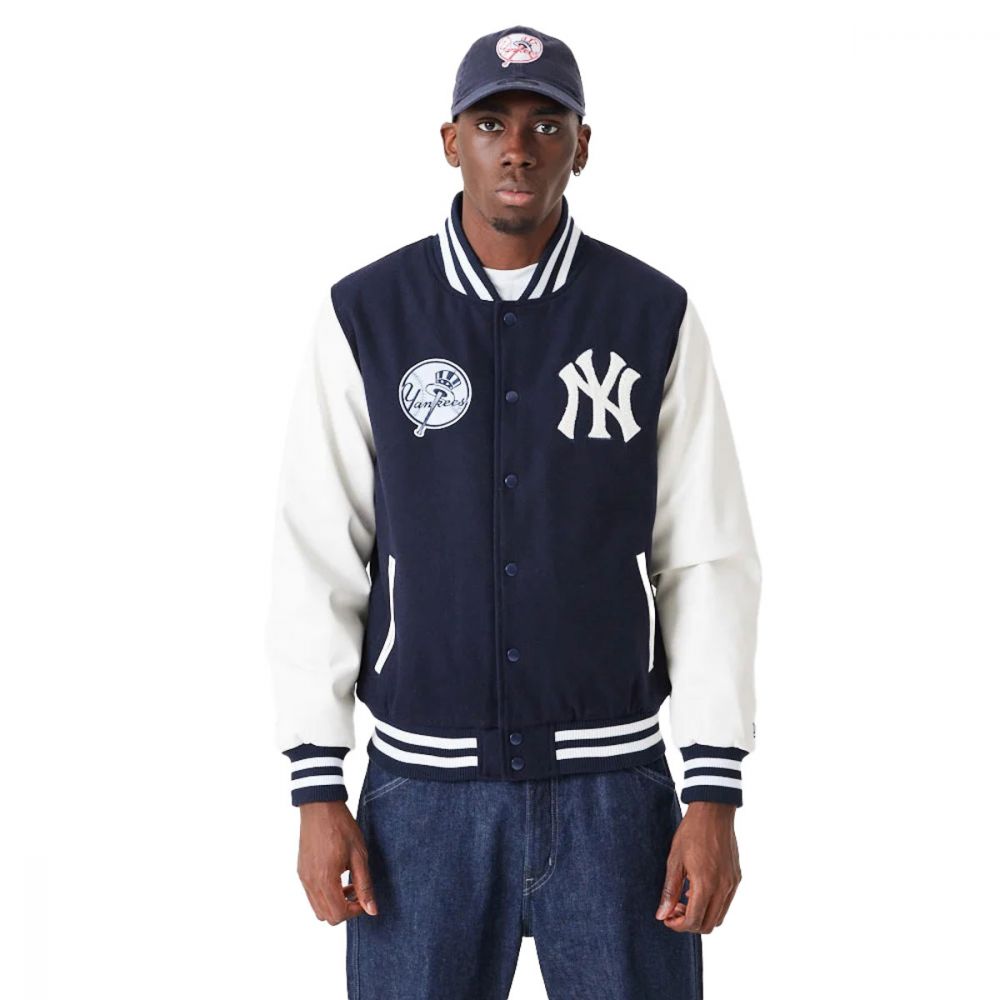Giacca Goodyear Indiana Uomo – Mezza Stagione Blu Navy, Vestibilità Regular – Stile Biker E Streetwear