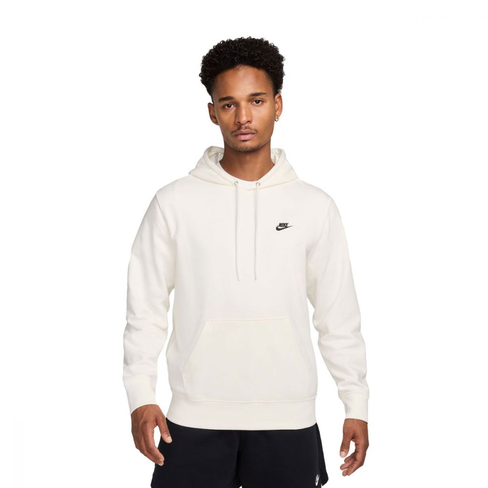 Felpa Uomo Nike Club French Terry Bianco