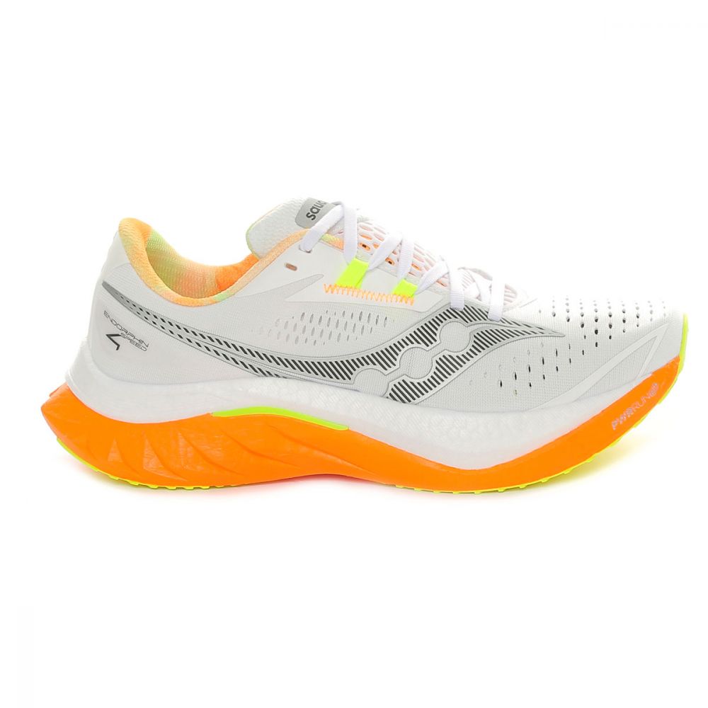 Scarpa da Running Uomo Saucony Endorphin Speed Bianco Arancione