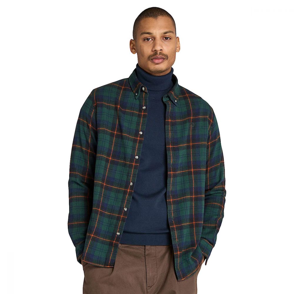 Cromoncent Camicia Uomo In Flanella A Quadri Verde - Morbida E Confortevole (Taglia XL) - 2