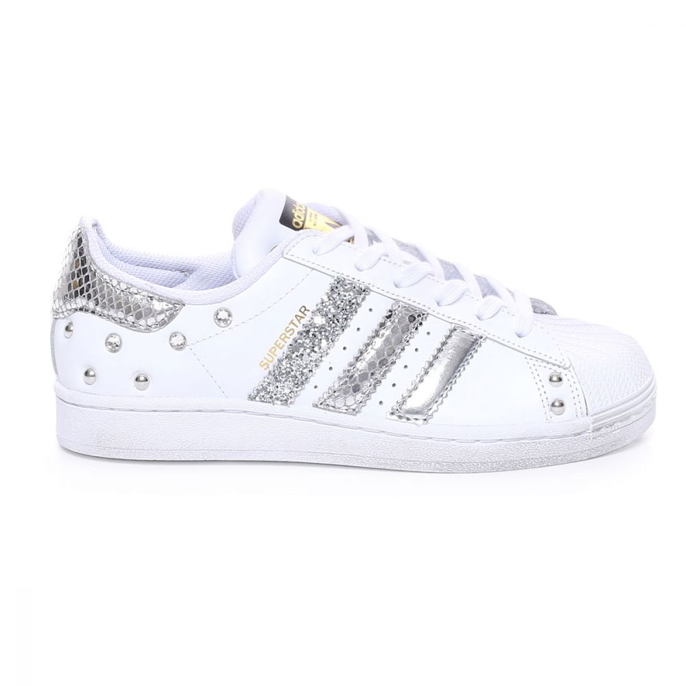 adidas Superstar Luxury Donna Bianco Argento